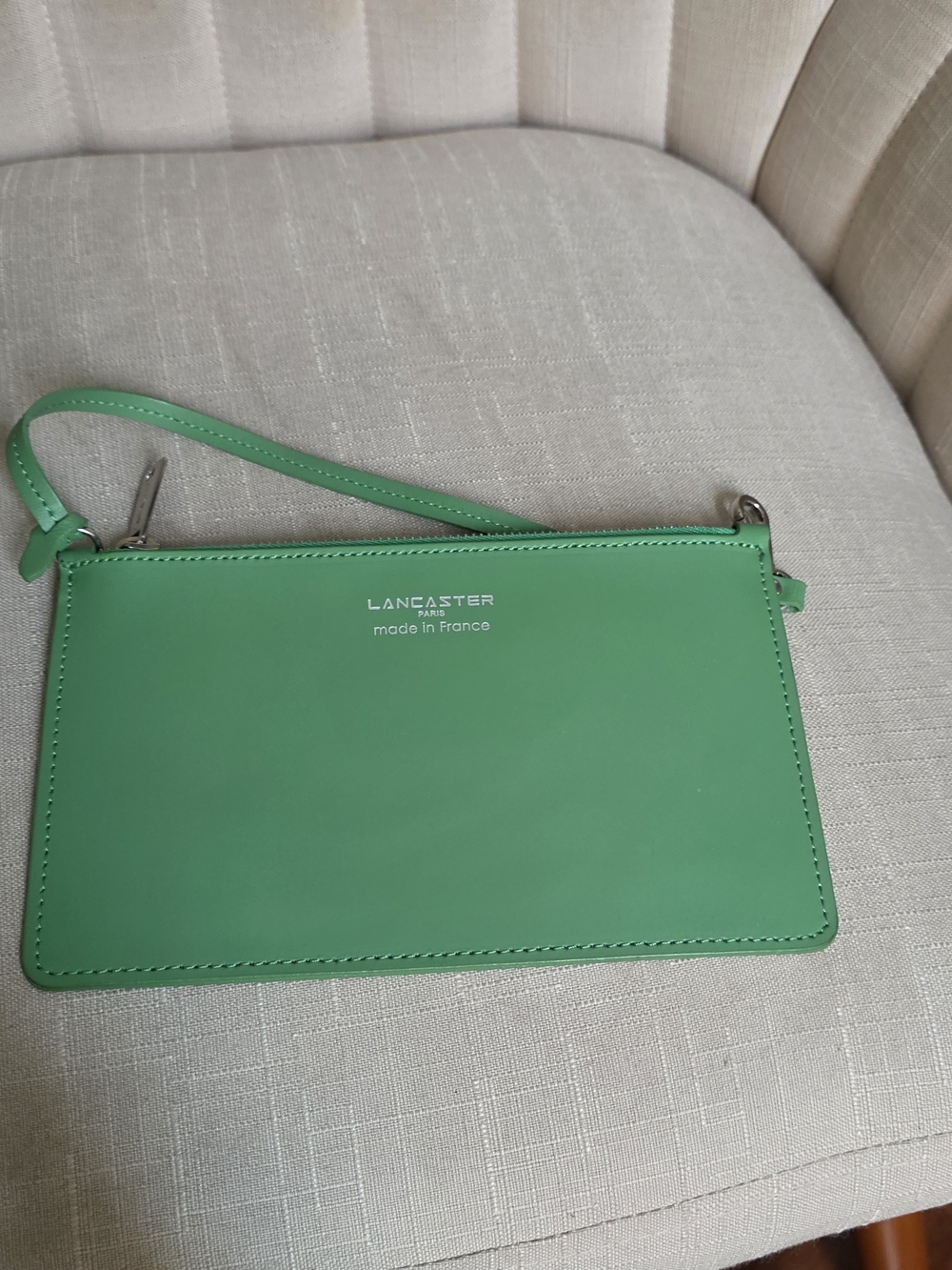 Green Leather Wristlet Bag